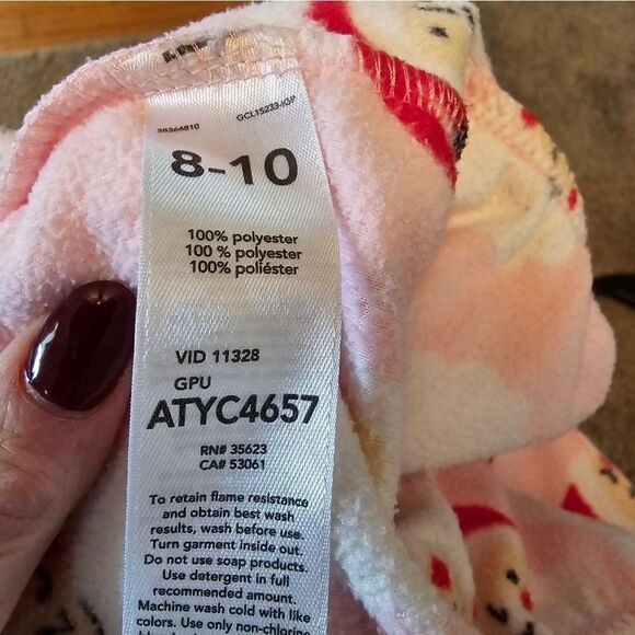Adorable fleece Christmas nightgown size 8-10. Carters - Picture 3 of 5